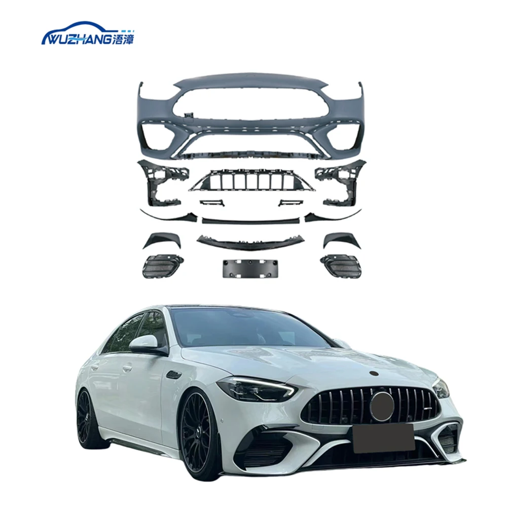 

BR Factory Wholesale Car Bumper for Benz C Class W206 Upgraded to 2023 Body Kit Rear Bumper Side Skirts Front Bumper