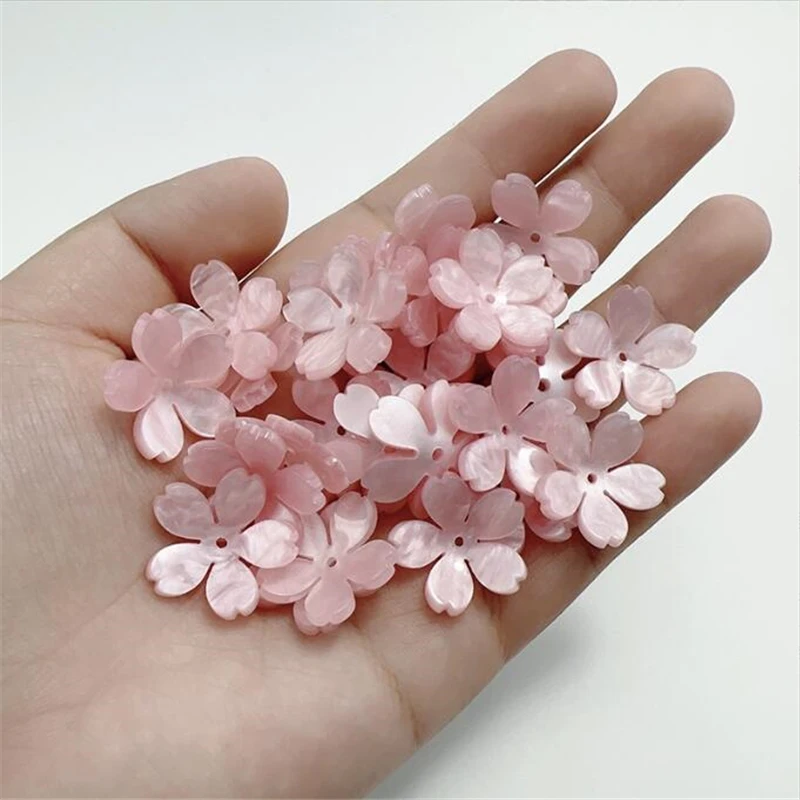 10Pcs/Lot New Creative Torus 23MM Acetic Acid Flower Beads Charm Connectors Diy Hair Jewelry Making Resin Accessories