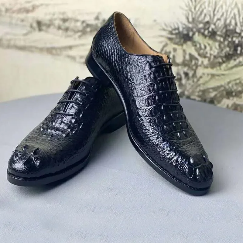 xinepiju new arrival  men formal shoes    crocodile leather men wedding groom