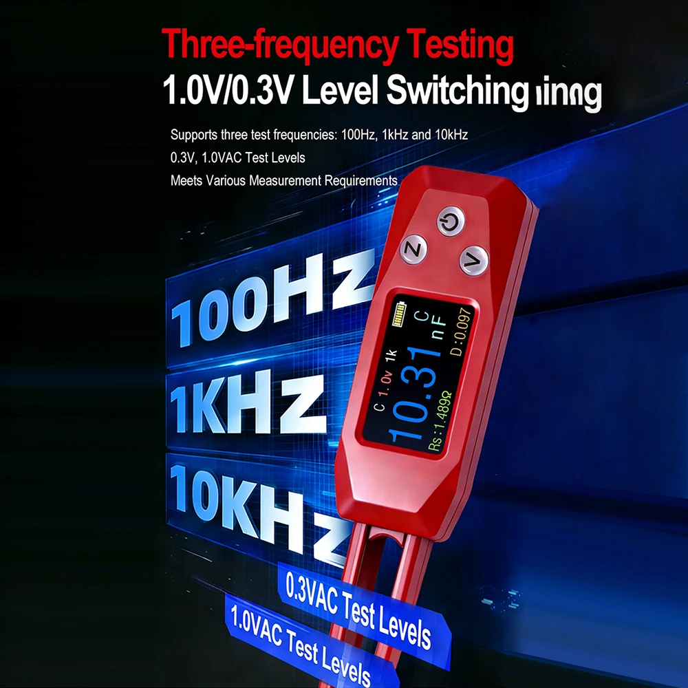 

Smart Multimeter Automatic LCR Bridge Tester Capacitor Inductor Resistor Measurement Tool with Color Screen Tweezer-Style