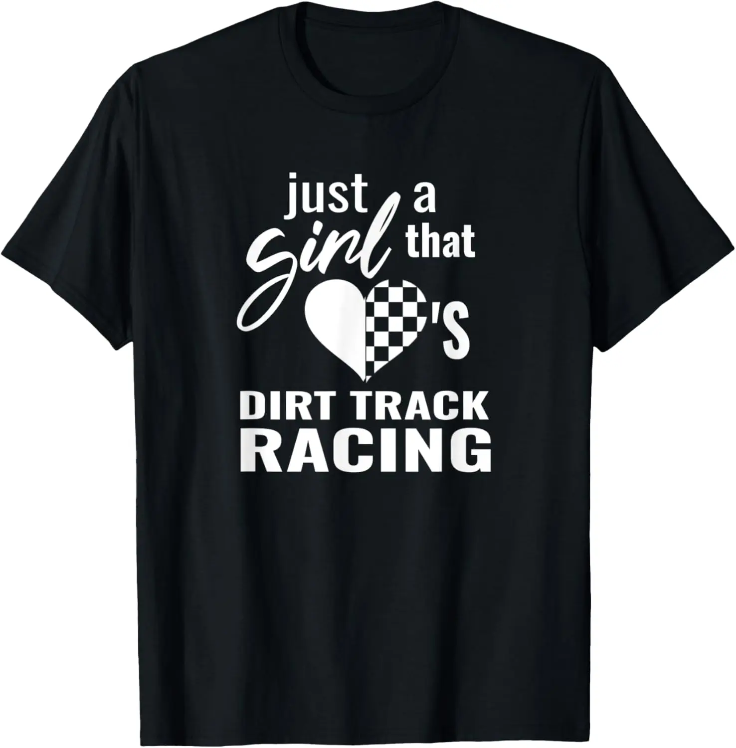 Stock Car Dirt Racing Gear Checkered Flag Dirt Track Racing T-Shirt