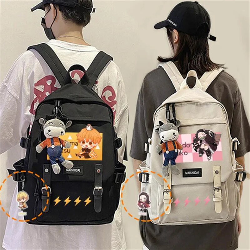 

Anime Demon Slayer Backpack Mochila Teenarges Schoolbag Boys Girls Cartoon Causal Laptop Outdoor Travel Bags With Toy Ruskaback