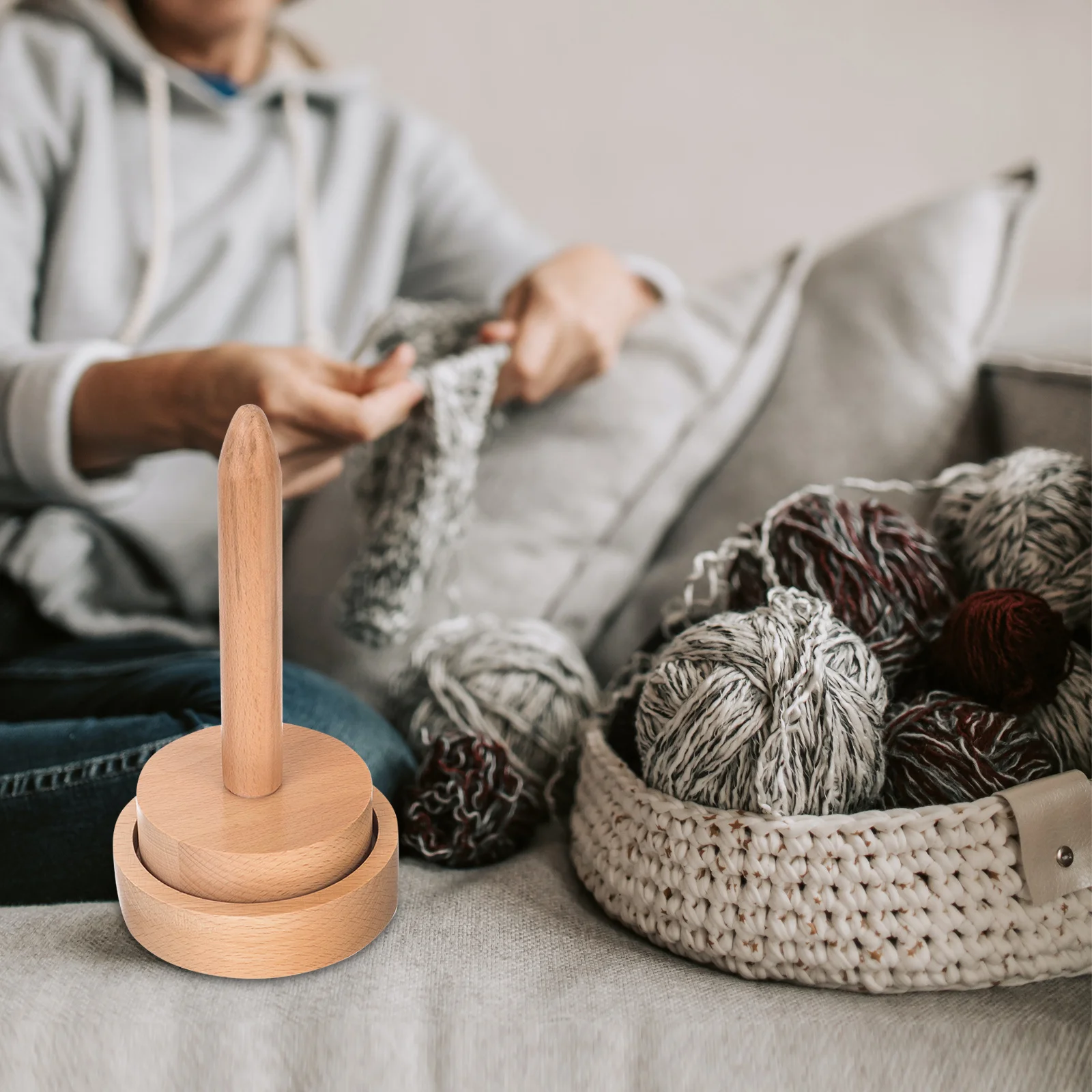 

Stable Base Wooden Spool Holder Smooth Surface Sewing Organizer For Embroidery Quilting Crafting Cross Stitch Thread Rack