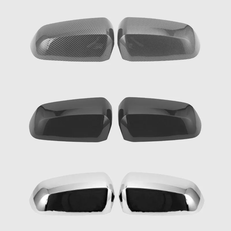 

2 Pieces Car Outside Rearview Mirror Cover Cap Carbon Black Shelth Shell Fit For Ford Ranger T9 2022 2023 2024