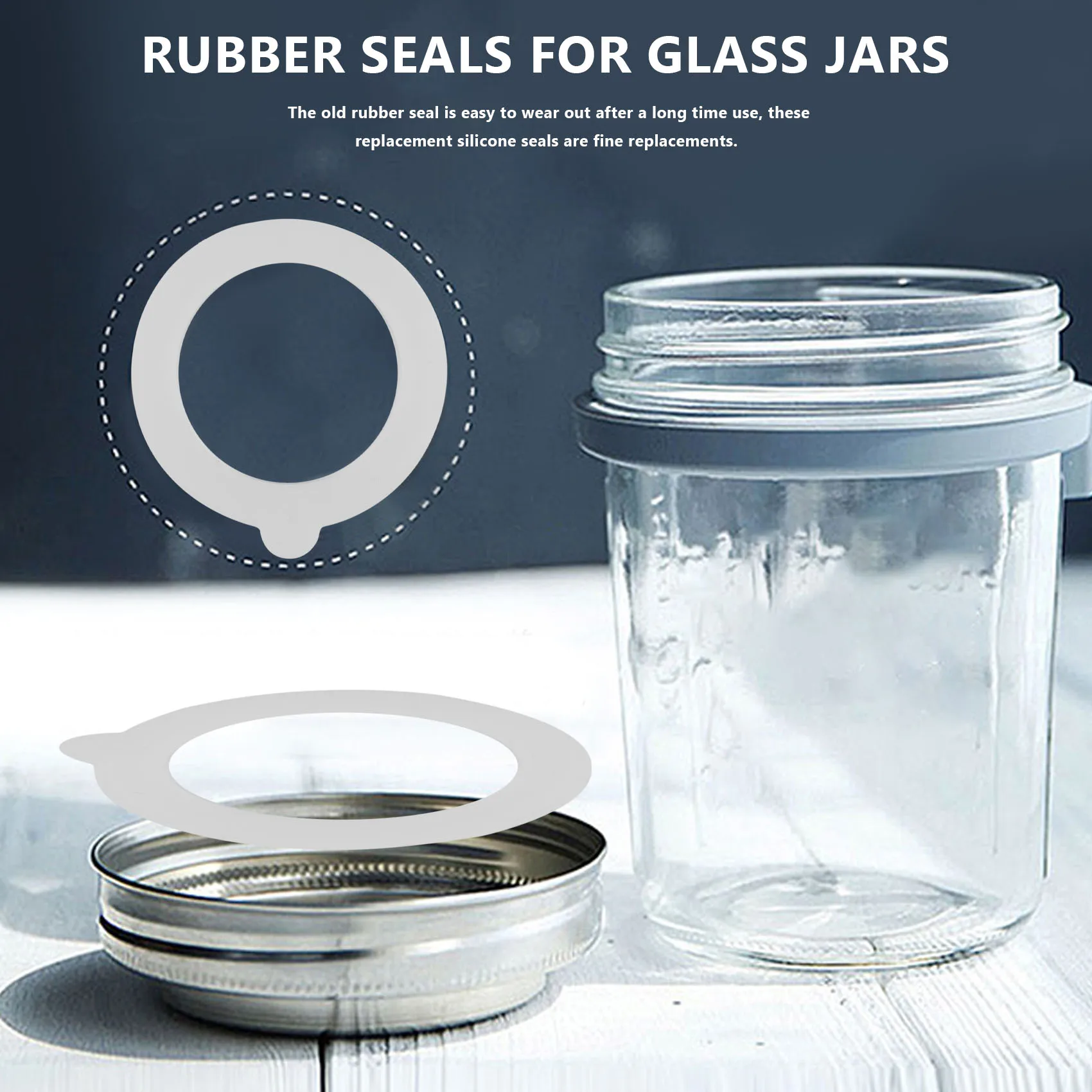 

Versatile 20 Pcs Silicone Gasket Sealing Rings,Fits Regular Mouth Canning Jars