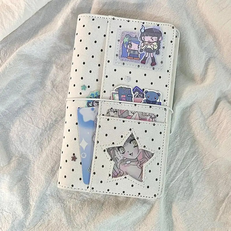 caderno-a6-de-pano-com-bolinhas-fichario-de-6-furos-portatil-diy-scrapbook-diario-Album-de-fotos-com-multiplos-bolsos-planner-presente-escolar