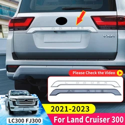 3D Tailgate Decorative Strip Cover For2021-2023 Land Cruiser 300 Lc300 Trunk Chrome Plated Strip Accessories Modification