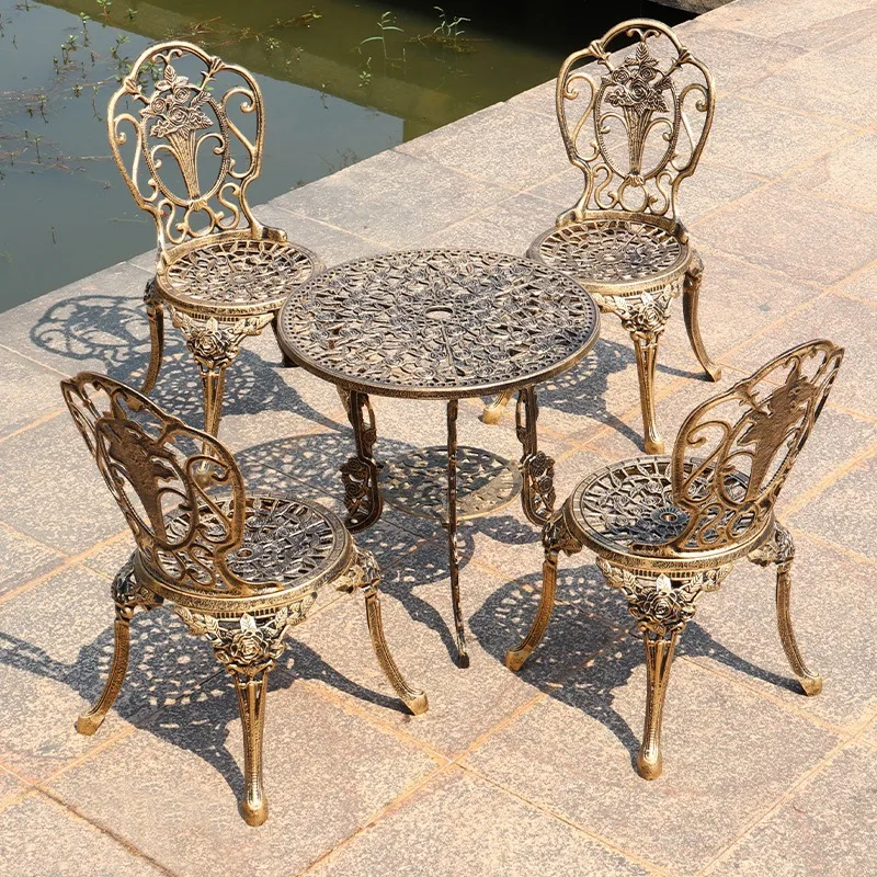 Outdoor European Design Metal Rose Pattern Table and Chairs Furniture Set Courtyard & Park палатка 4х местная patio furniture