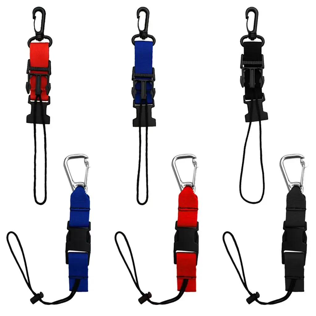 حبل كاميرا الغوص شديد التحمل مع حزام حزام وإبزيم سريع التحرير وإكسسوارات مشبك الشعلة تحت الماء #4