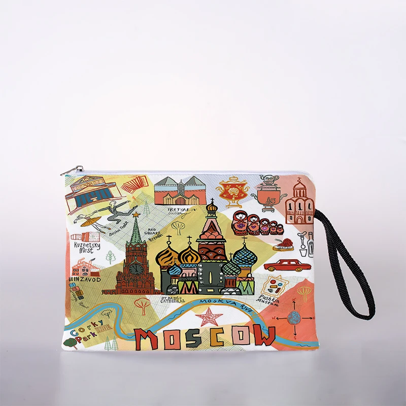 

Flower and bird pattern printed ladies cosmetic bag cute leisure travel portable storage handbag cosmetic bag toiletries bag