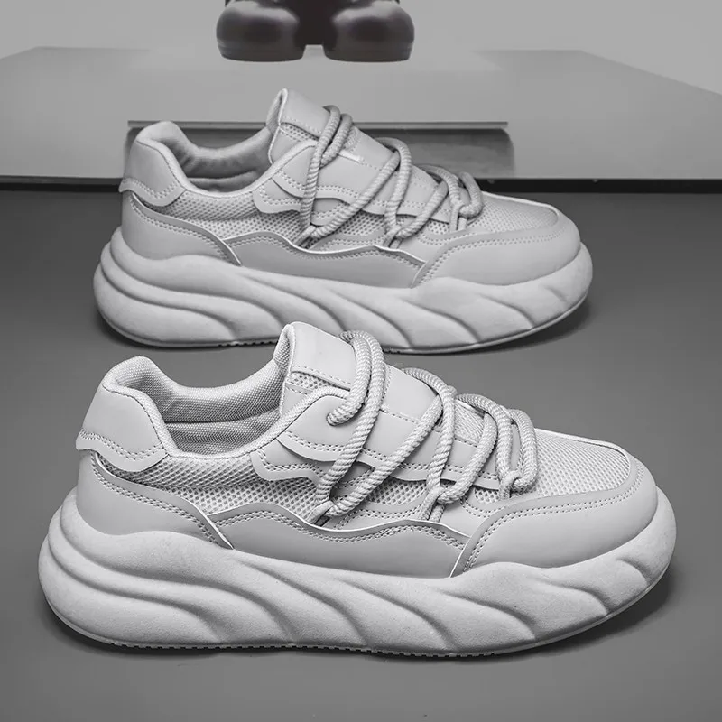 Men's Casual Sport Shoes Anti-Slip Trendy Leisure Running Shoes Comfortable Breathable Mesh Inner Material Rubber Outsole