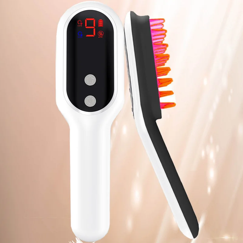 

Vibration Massage Comb Red Blue Light Phototherapy Magnet Therapy Portable Scalp Massager Anti-hair-loss Anti-static