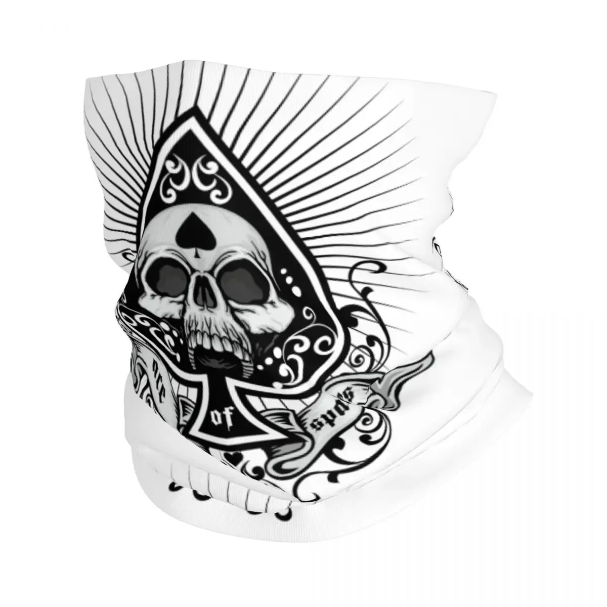 New Heavy Metal 1960s Punk Rock Music Neck Gaiter Women Men UV Protection Winter Ace Of Spades Bandana Scarf for Cycling