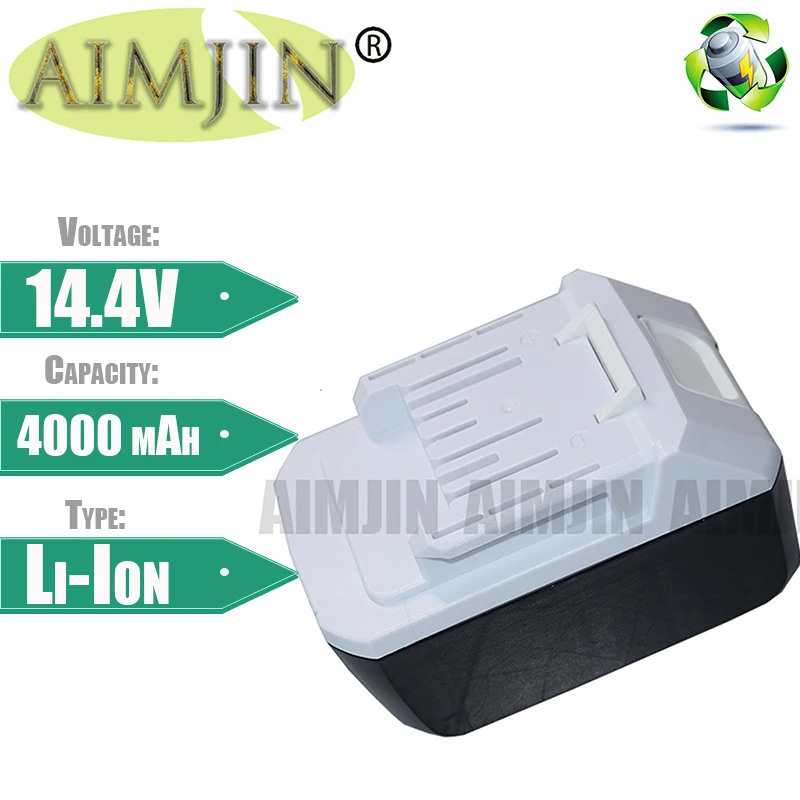 Original For Makita 14.4V 4.0Ah Rechargeable Li-Ion Battery For Makita BL1415G BL1413G BL1460G DC18WAUH480D UH520DUM165D UR140D