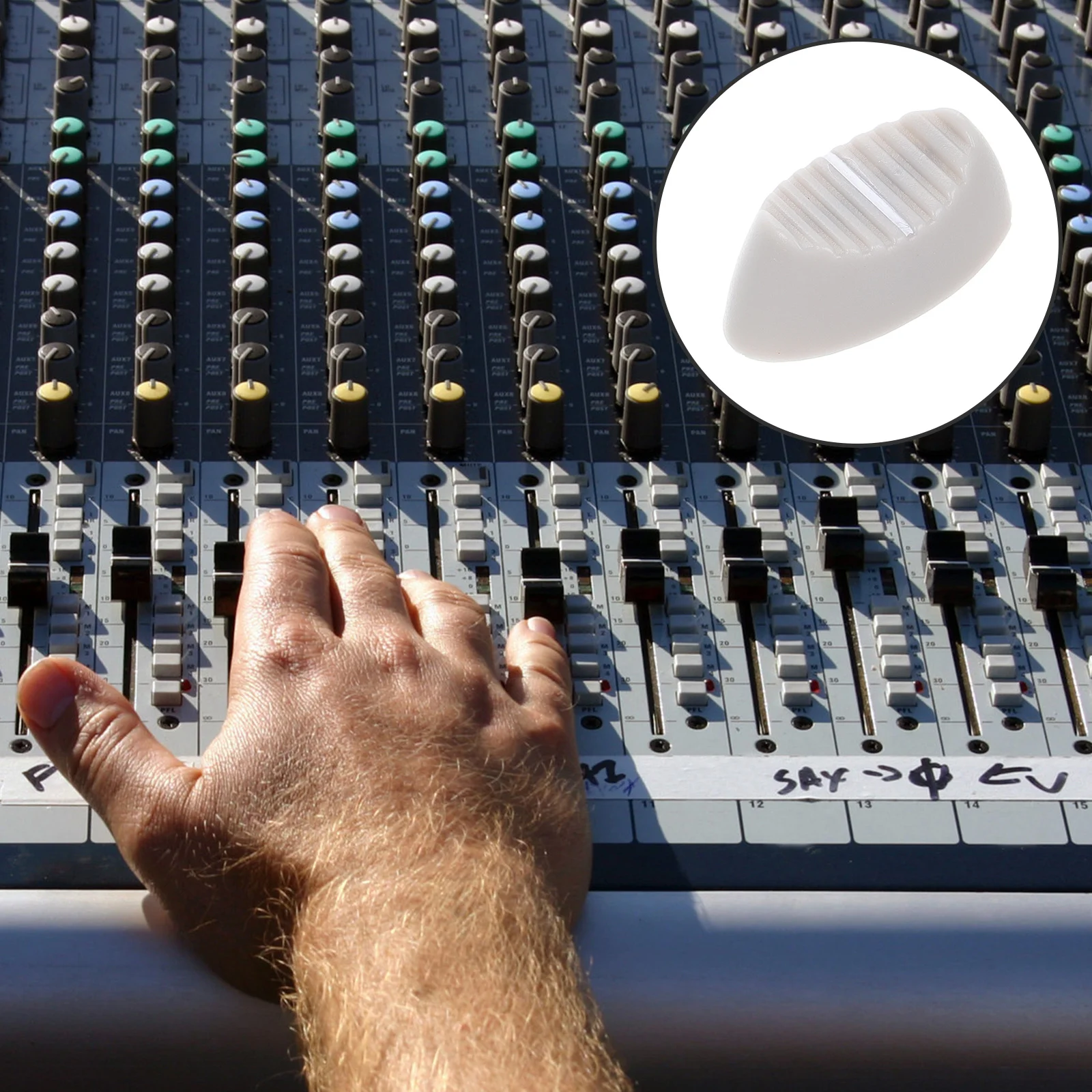 

10Pcs Console Mixer Slider Fader Caps Smooth Operation Replacement Knobs for Audio Sound Board Console Mixer Slider Fader Knobs