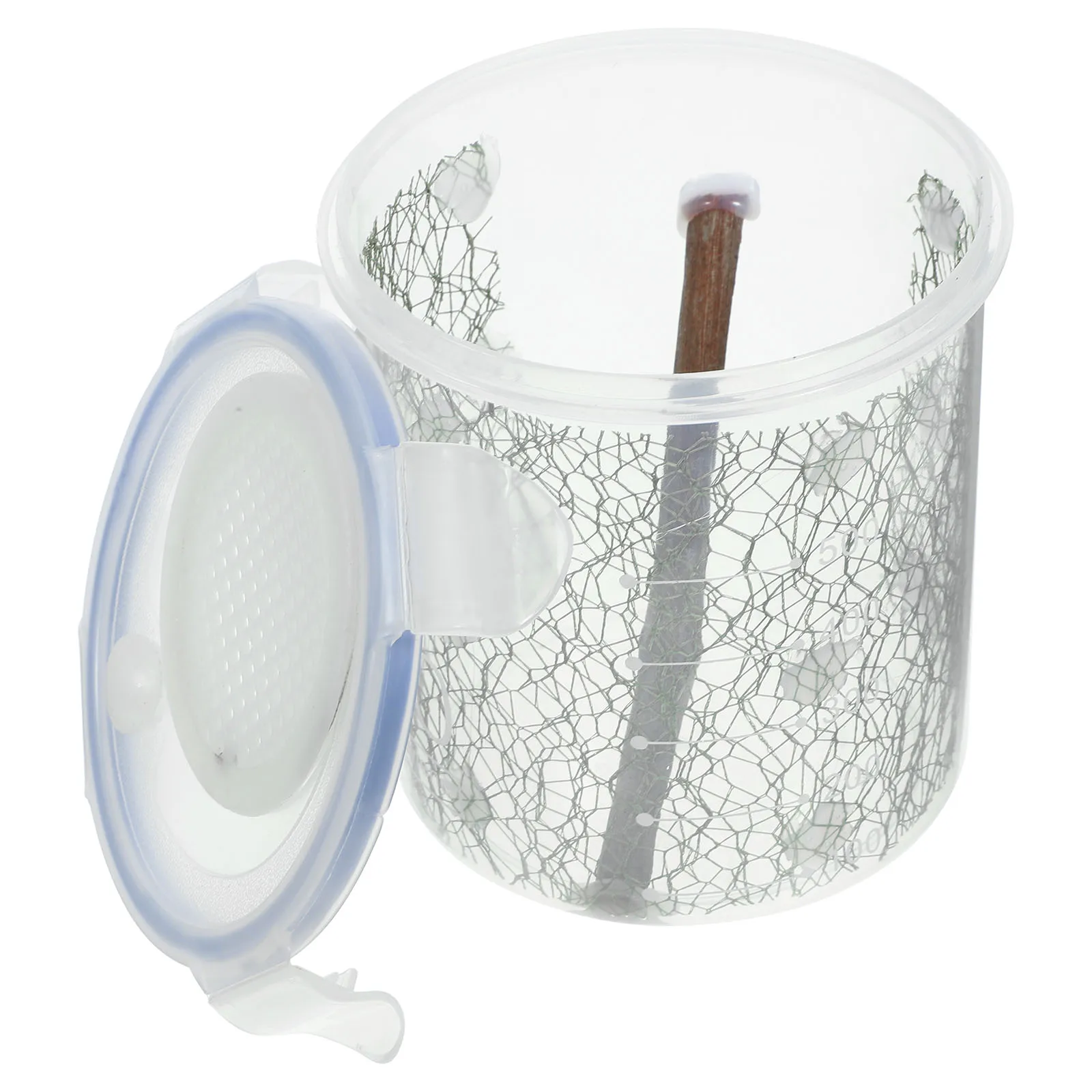 

Transparent Mantis Feeding Terrarium Box Reptile Breeding Container Ventilation Durable Insect Cage Play Rest Space Adhesive Net
