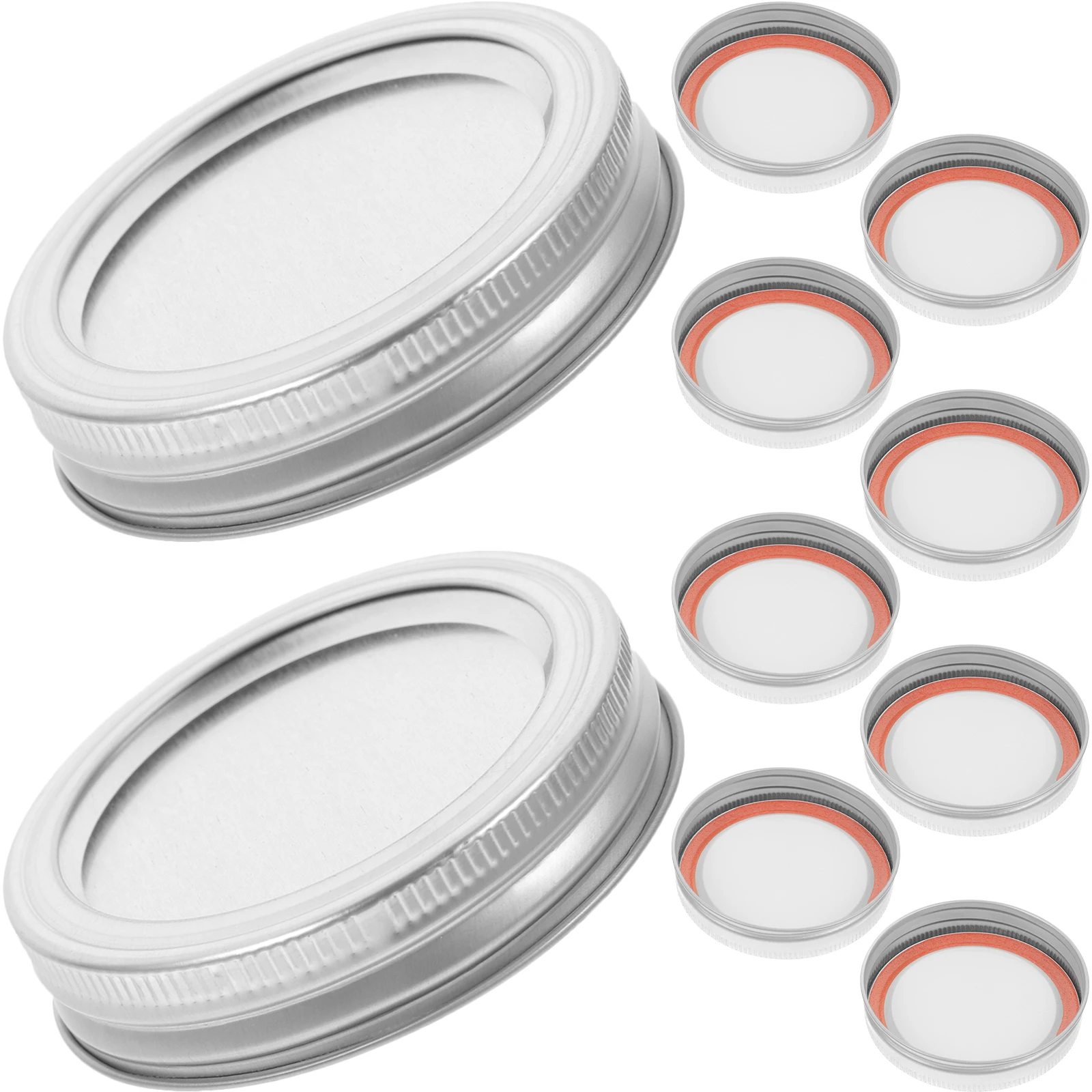 

20Sets Metal Canning Lids Sturdy Reusable Easy Clean for Jars Cups Food Freshness Storage Jar Drinking Lids Airtight Jars Covers