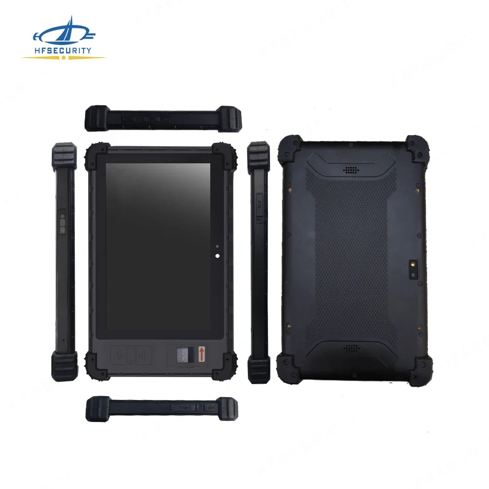 HFSecurity HotSale Rugged Wifi 4G Face Fingerprint NFC Card All In One Device Time Attendance Tablet