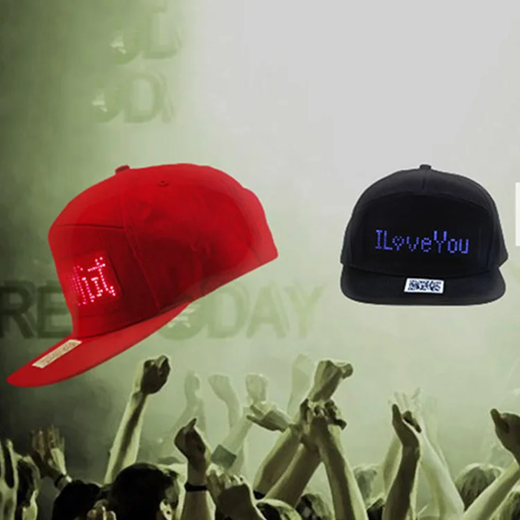 LED Luminous Campaign Performance Travel Sightseeing Competition Activities Bar Bluetooth English DIY Baseball Cap