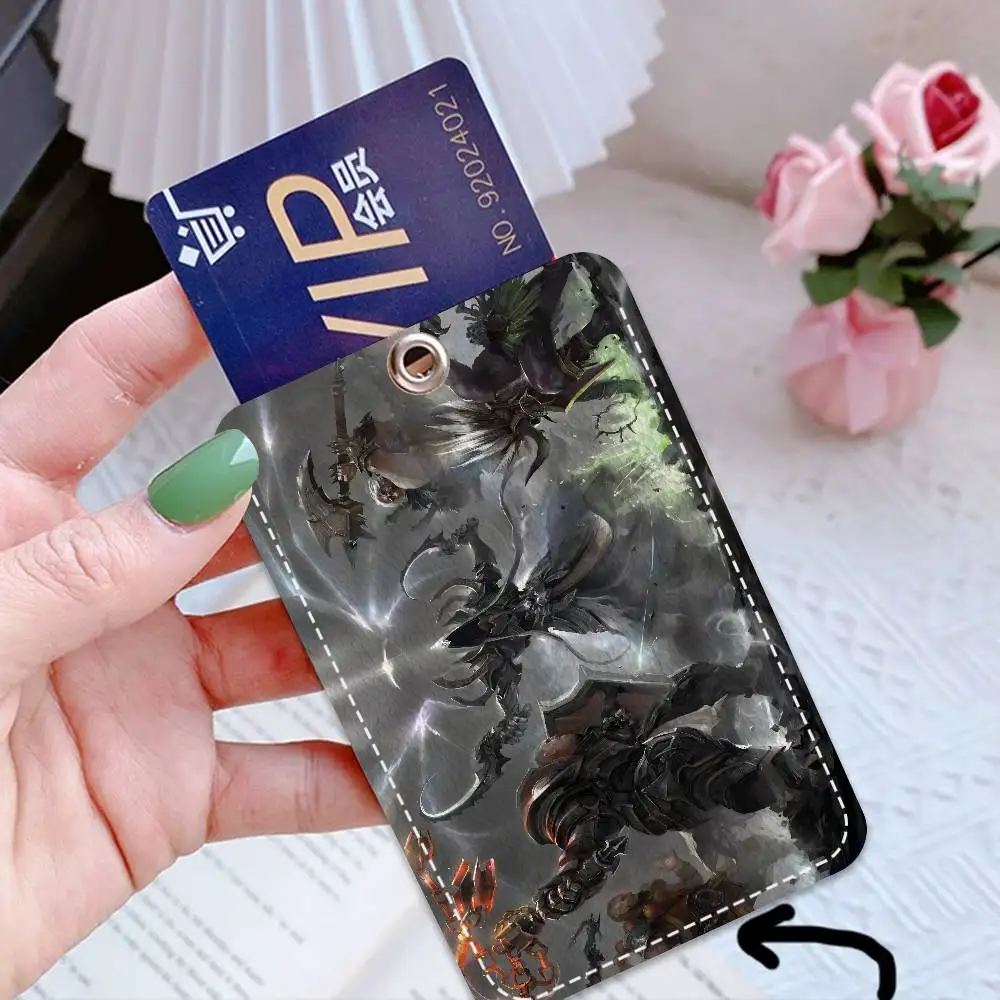 D-Dungeons Geme D-Dragons Style PU Access Card Holder With Keychain - Executive Protection For Bank Card,Subway, Bus Card Case