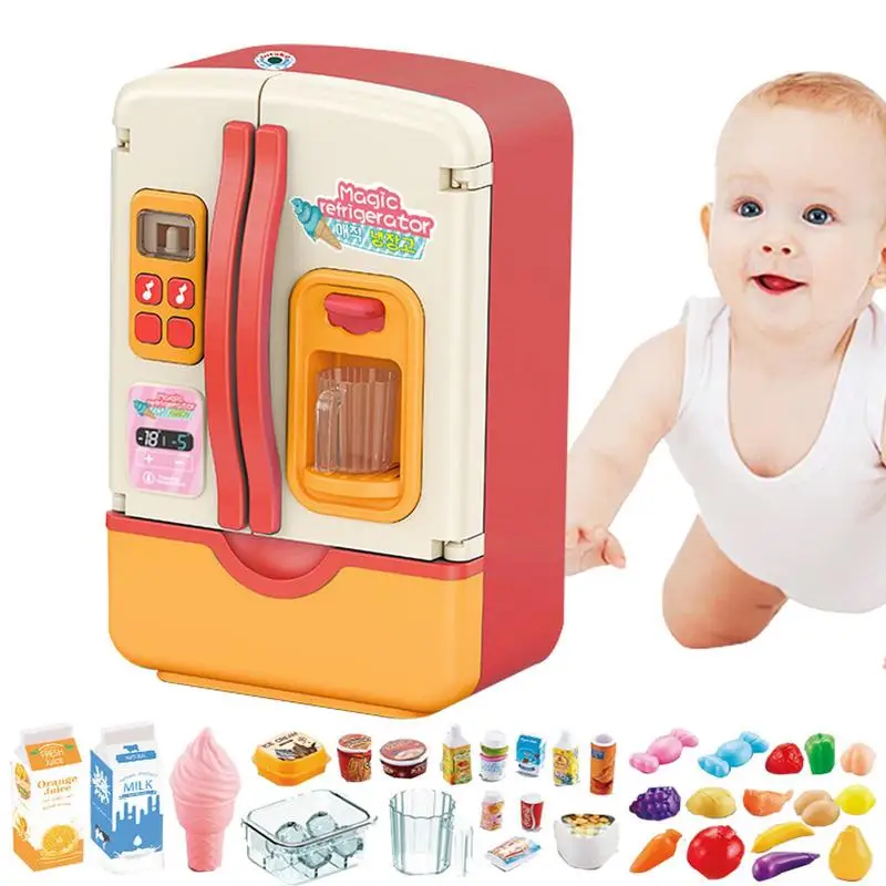 

Refrigerator Play Toy Dollhouse Toys Refrigerator Kitchen Set 39pcs Mini Toy Fridge And Pretend Play House Dollhouse Toys Frige