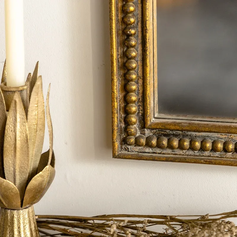 carved makeup mirror, living room wall decorative mirror, wall-mounted fuselage mirror