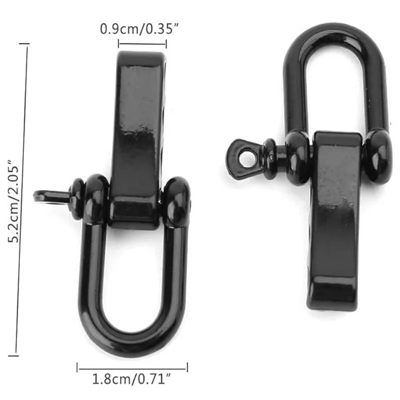 Adjustable U-shaped 0-shaped Buckle  High-strength Zinc Alloy Buckle  Outdoor Rope Rescue Bracelet  Umbrella Rope Buckle