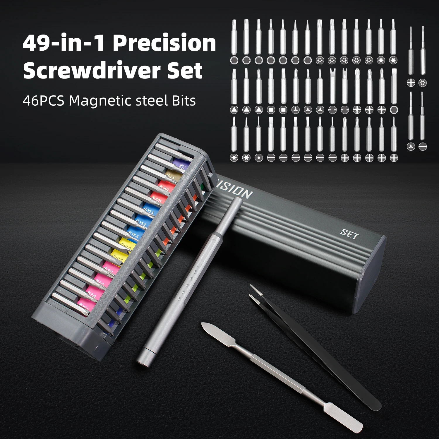 

49 in 1 Precision Screwdriver Set Handy Magnetic Screw Driver Bits Phillips Torx Professional Repair Tools for Iphone PC Xbox