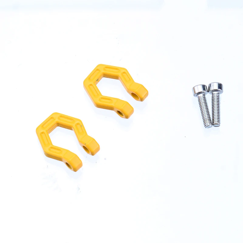 2pcs Metal Simulation Tow Hook Decorate for 1/10 RC Crawler Car Traxxas Trx4 Defender Bronco Axial Scx10 Wrangler RC4WD D90 D110