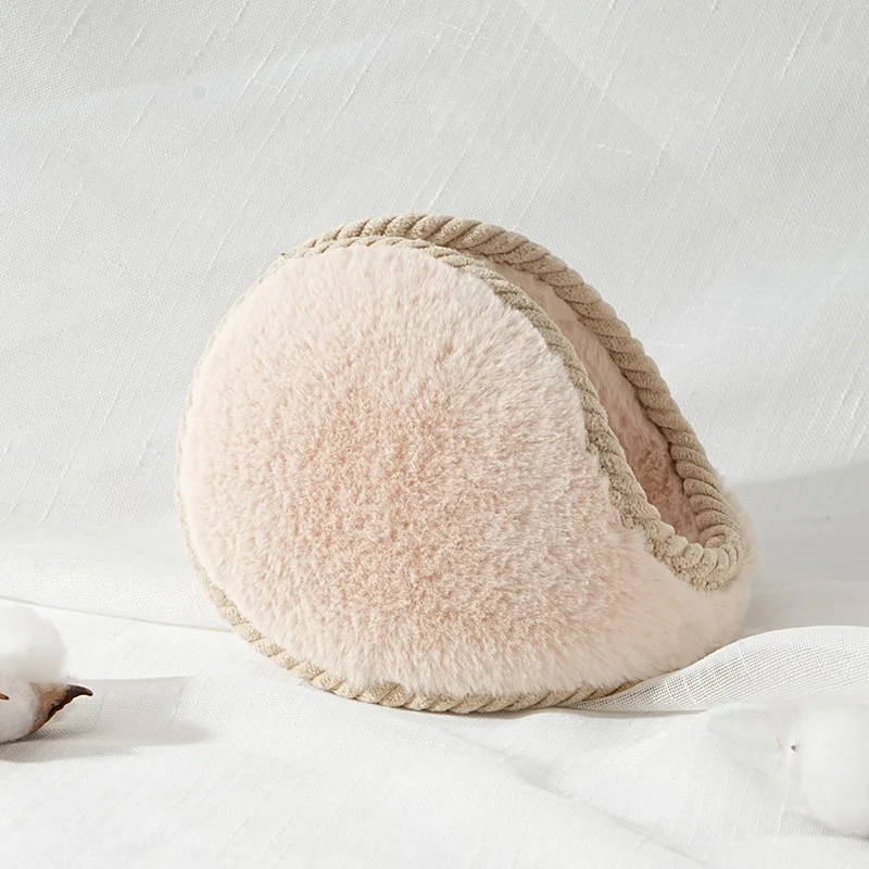 غطاء للأذنين من فراء الأرانب بتصميم جديد لفصل الشتاء - تصميم مائل، دافئ ومقاوم للبرد، سميك، كبير الحجم، قطيفة، للجنسين #6