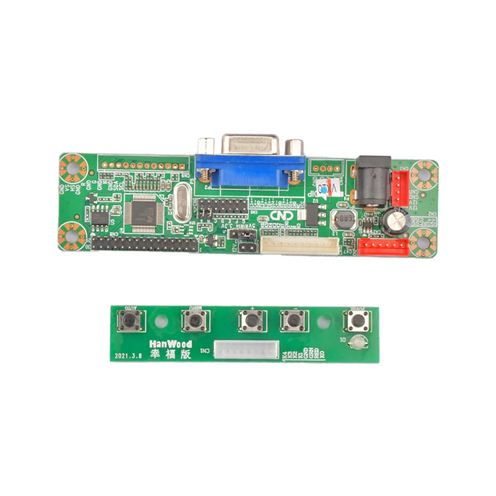 1Set VGA Video MT6820 MT6820-MD HX6820-A HX6820 V2.0 1 Channel Universal Driver Board Module + LVDS Screen Cable LCD Display FH