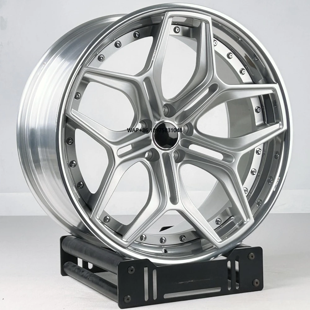 

Forged 5x120.65 Wheels for C7 C8 C6 C5 ZR1 Z06 19 20 21 22 Inch Rims Silver Brushed Alloy 2 Piece Wheels