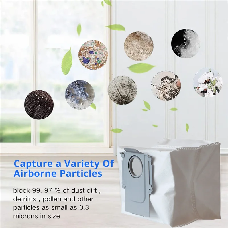 N83R أكياس الغبار ل Roborock Saros Z70 / G30space ملحقات المكنسة الكهربائية استبدال أكياس القمامة غير المنسوجة 12 قطعة