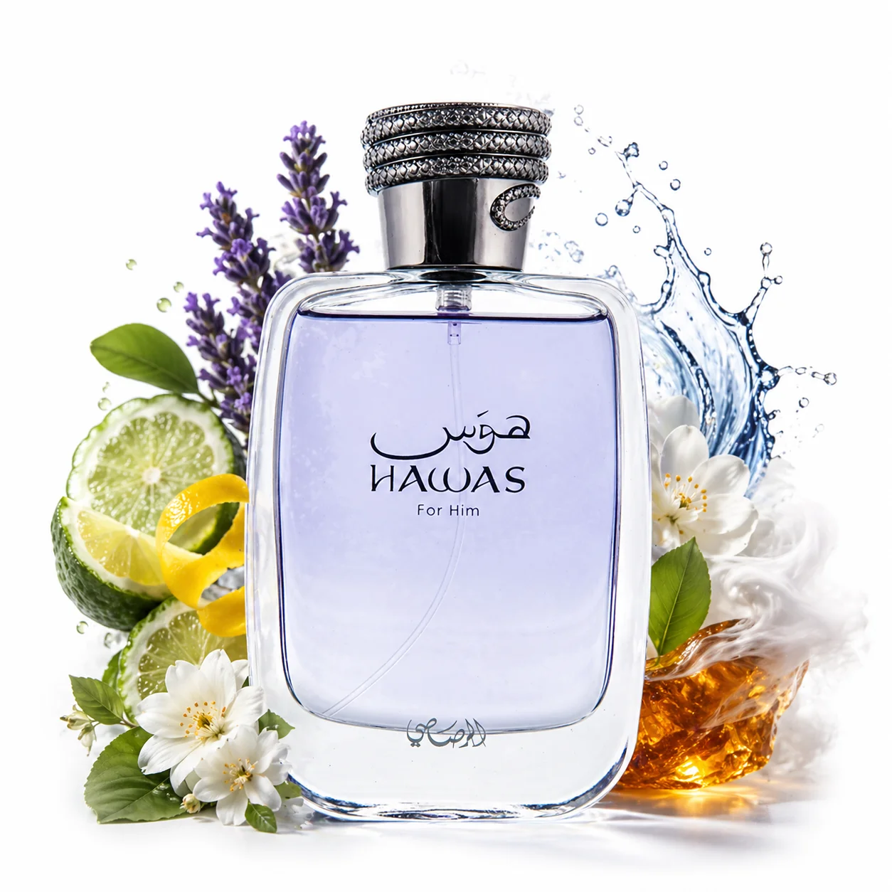 

Luxury Hawas For Him Eau De Parfum 3.4fl.oz 100ml Men Cologne Spray, Premium Arabian Oriental Fresh Aquatic Woody Citron Fragrance, Ultra Long Lasting Scent with Sparkling Crystal Cap Bottle, Perfect Masculine Gift Set for Boyfriend Husband Brother