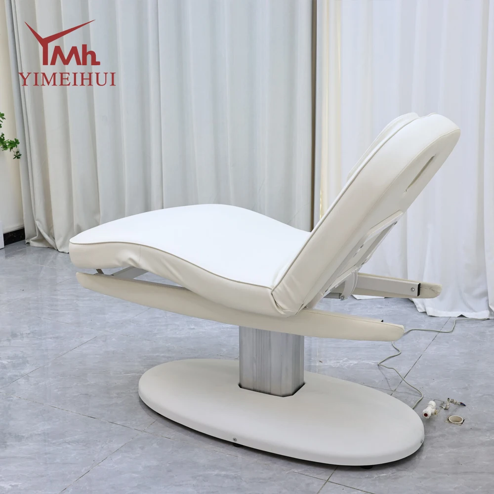 White Esthetician Therapy Treatment Saloon Chairs Salon Furniture Beauty Lash Facial Electric 3 Motor Massage Tables
