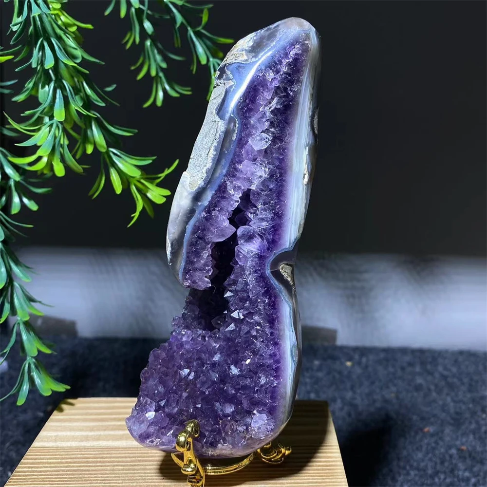 Agate Amethyst Specimen Cluster Stone Quartz Minerals Healing Living Gemstone Reiki Geode Room Decoration Indie Home Aquarium