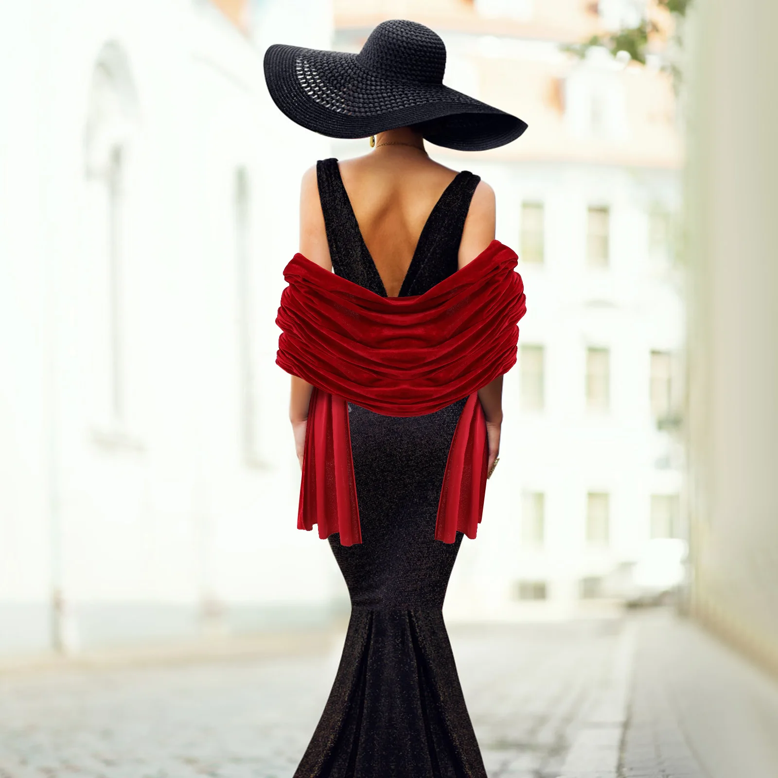 

1pcs Accessory Shawl Women Party Blanket Wedding Cape Event Drape Wrap Shoulder Even Versatile Winter Accessory