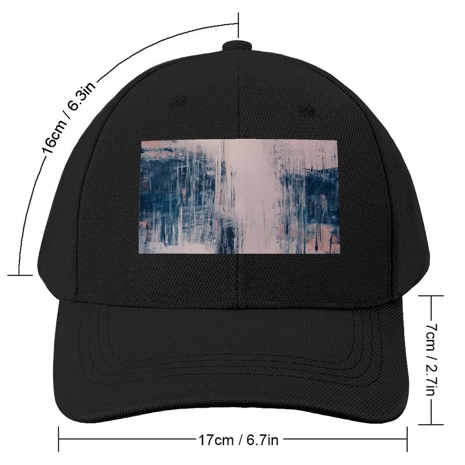 Pink blush navy abstract Baseball Cap Christmas Hat black For Women Men's