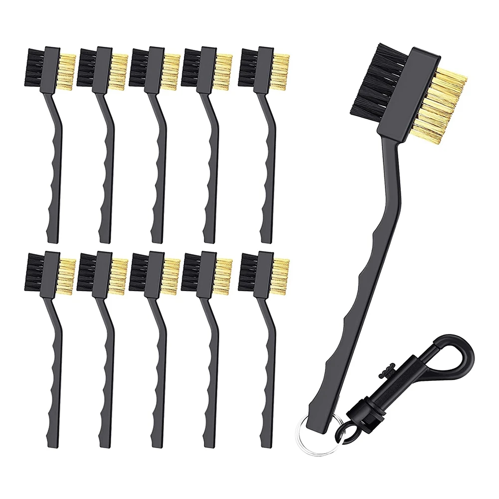 【supernew】cepillo-para-palos-de-golf-y-limpiador-de-ranuras-para-palos-de-golf-limpiador-de-ranuras-de-doble-cara-con-clips-color-negro-15-piezas