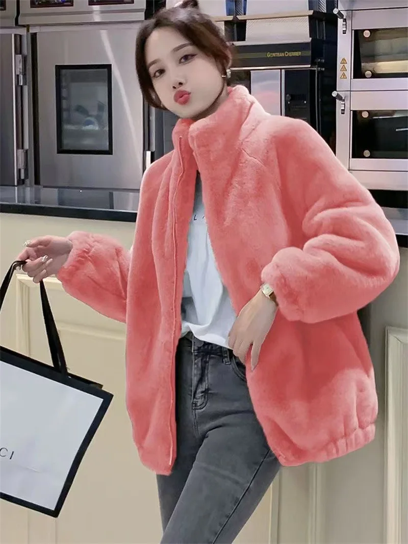 Dámské zimní bundy na zip, tlusté kardigany s dlouhým rukávem, rolák, splývavé kabáty, ležérní elegantní dámské svrchní oblečení, teplé - náhled 4