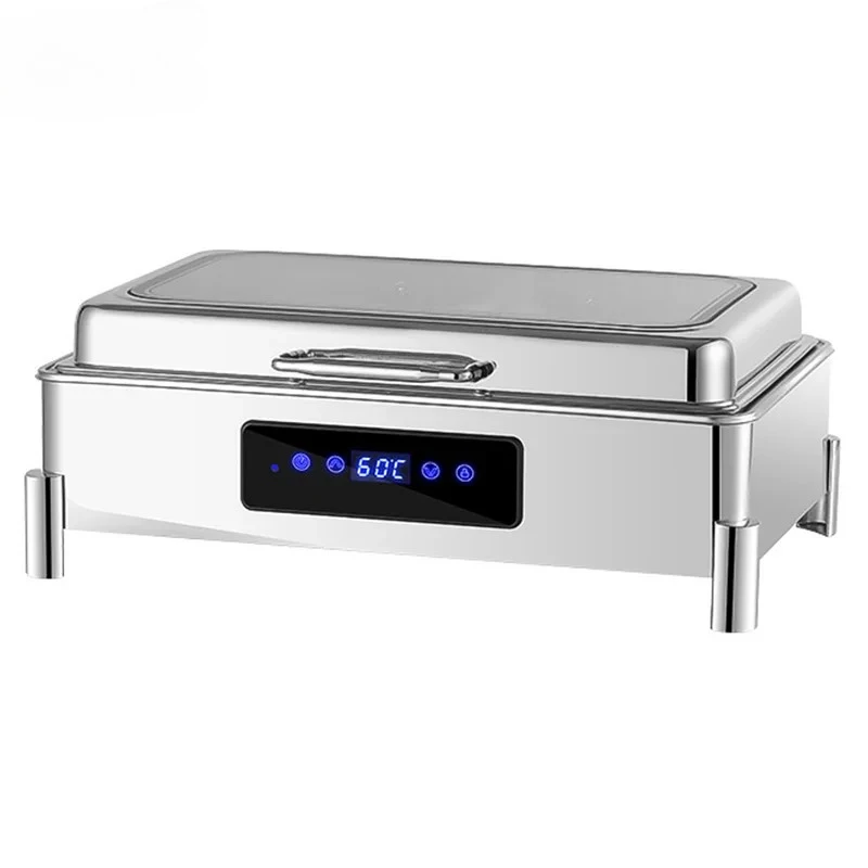 Hotel & Restaurant Supplies Catering Dish Buffet Food Warmer Rectangle Chaffers with Visual Cover