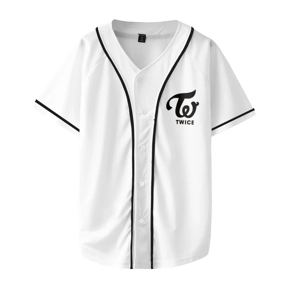 Twice Baseball Jersey Unisex Short Sleeve T-shirt Casual Streetwear Women Men Clothes