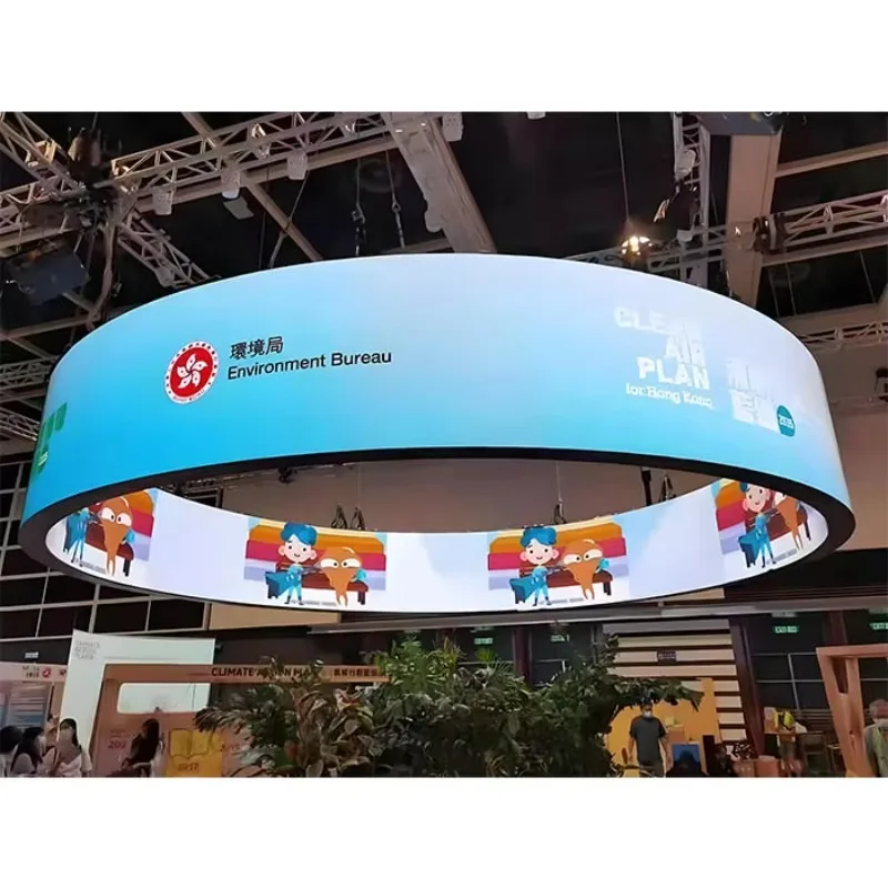 Small Bar Video Advertising LED Display Screen Indoor Flexible P2 P2.5 Cylindrical LED Module