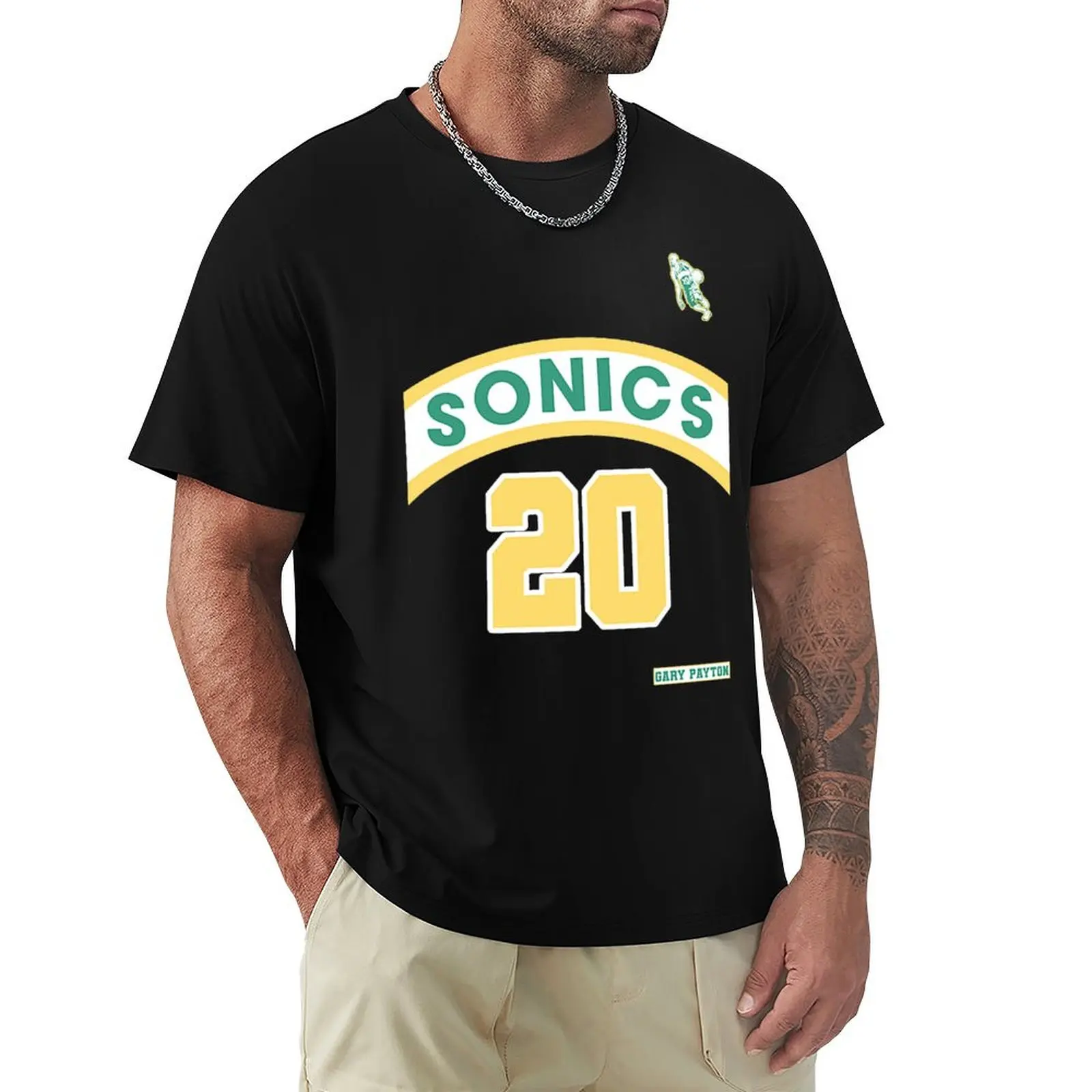 

Gary Payton Retro Supersonics Jersey 90s Style Fan Art T-Shirt sublime vintage clothes clothing for men