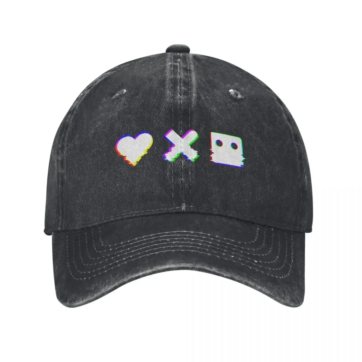 love death robots -Glitch Effect Baseball Cap Sunscreen Luxury Cap black Girl Men's