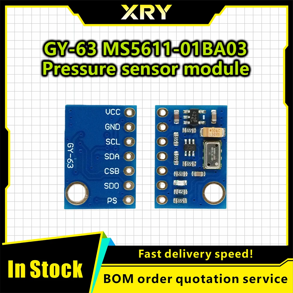 XRY MS5611-01BA03 Precision Pressure Sensor Module MS5611 GY-63 Height Sensor Module for Arduino