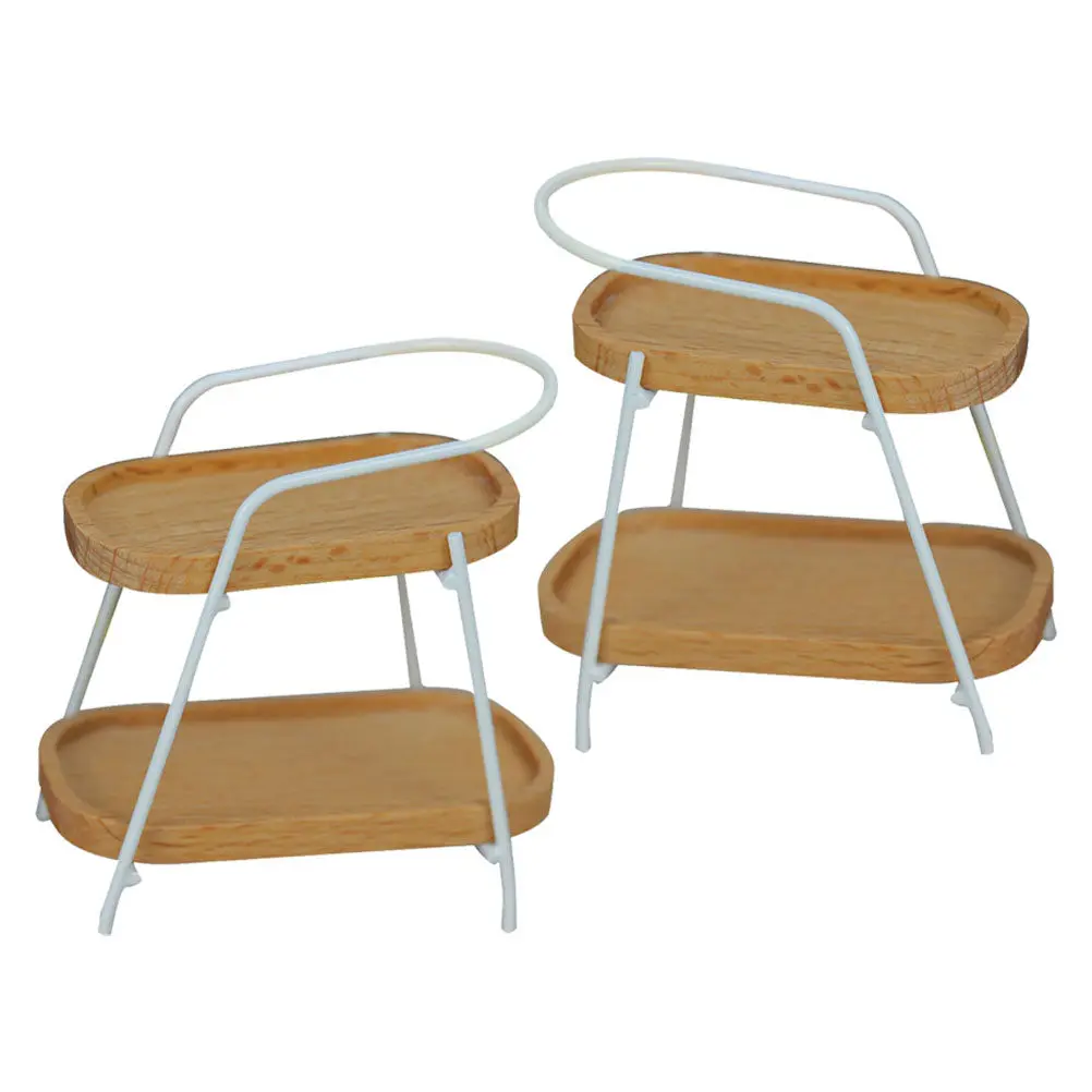 

2Pcs Mini Wooden Storage Shelf Miniature House Furniture Small Stand for Books Plants Display Rack Home Decor Accessories