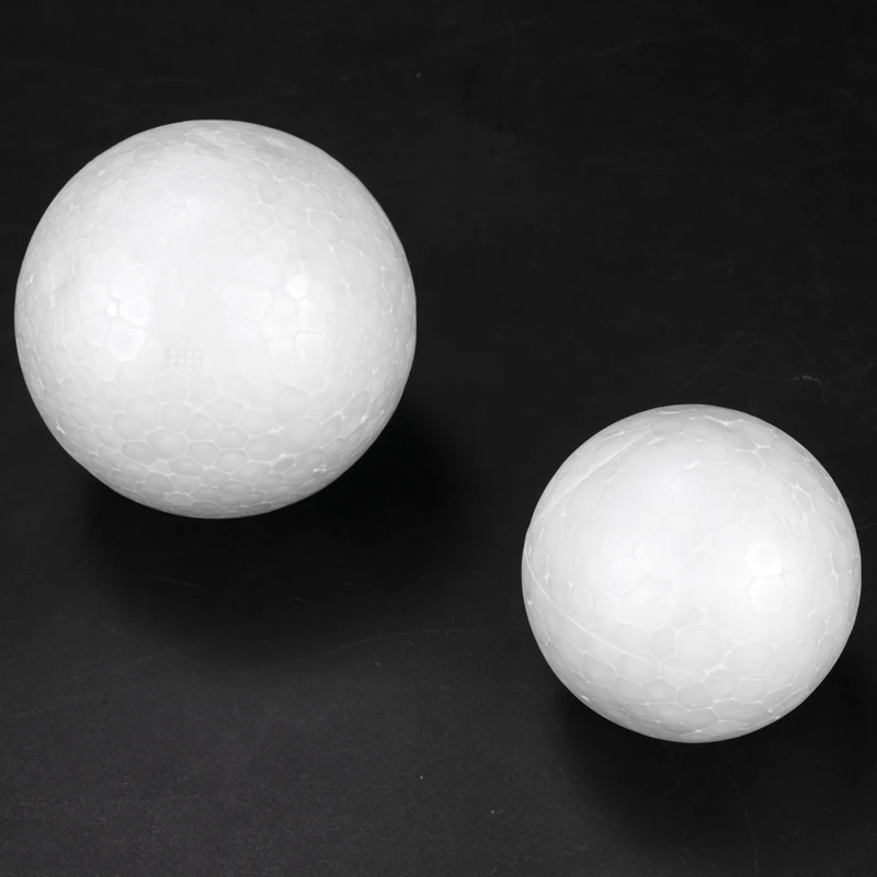 FBIL-130 Pack Craft Foam Balls, 7 Sizes Including 1-4 Inch, Polystyrene Smooth Round Balls, Foam Balls For Arts And Crafts