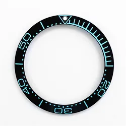 New Sea 600 Style 38mm Ceramic Sloping Polished Bezel Insert For Watch Case Scale Bezel Insert Modification Parts Skx007 Mod