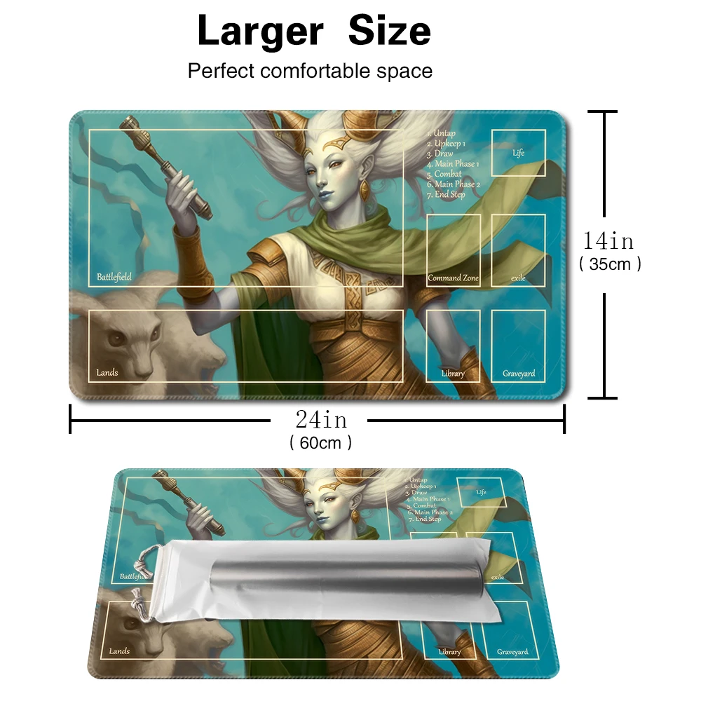 Tamiyo - Board Game TCG Playmat Table Mat Game Size 60X35 CM Mousepad Compatible for MTG CCG